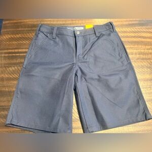 Carhartt Woman’s  Dark Blue Flat Front Loose Fit Cargo Shorts Size 8. BS3111-W